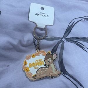 Disney Animals Bambi Keychain with Yellow and Brown Accents